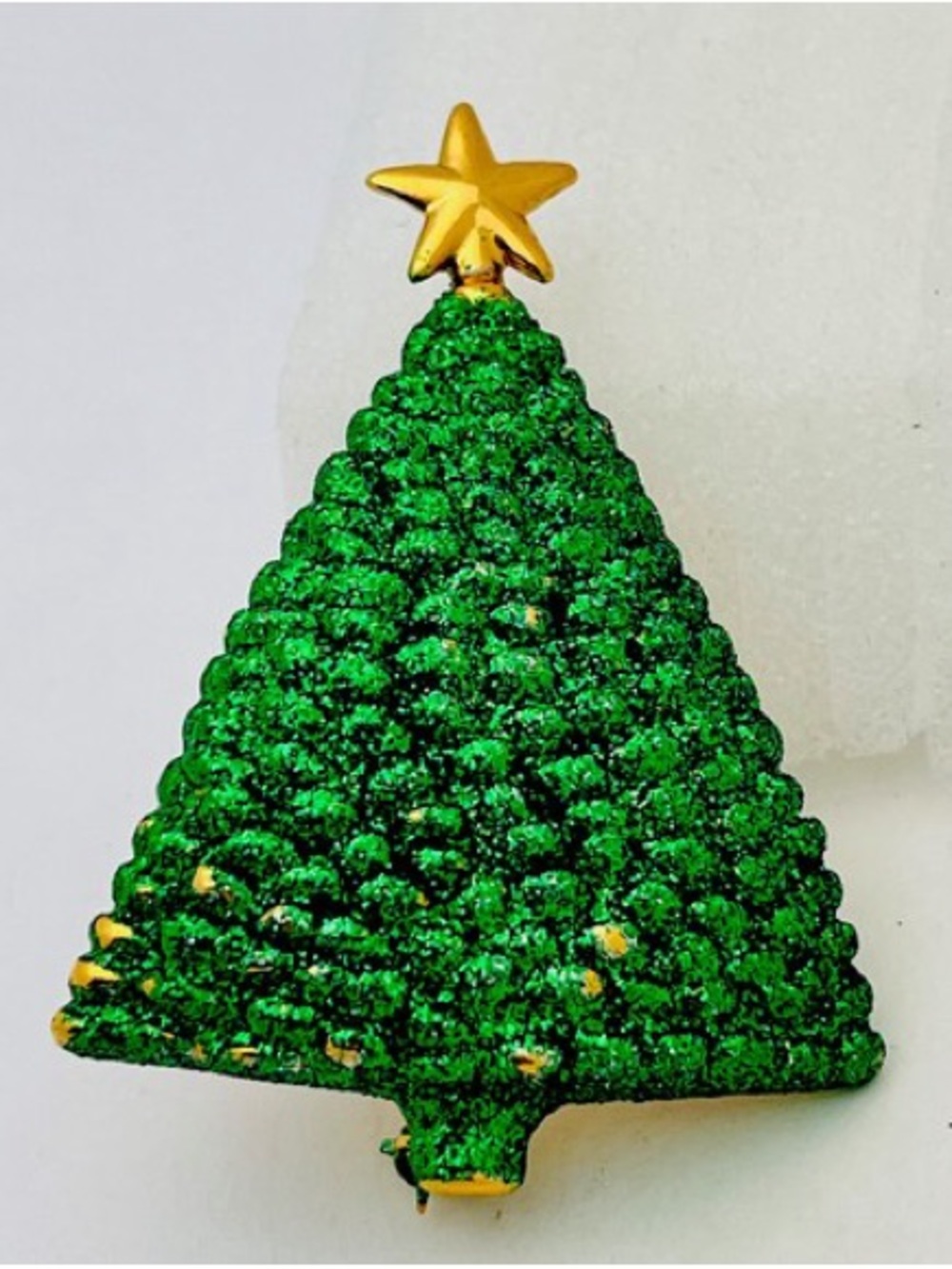Vintage Signed AJC Christmas Tree Brooch